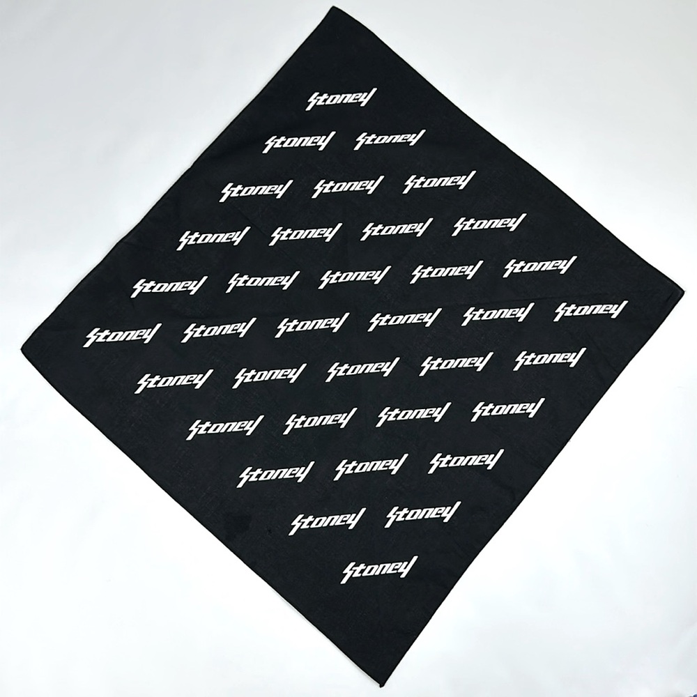 Post Malone Stoney Black & White Bandanna. New